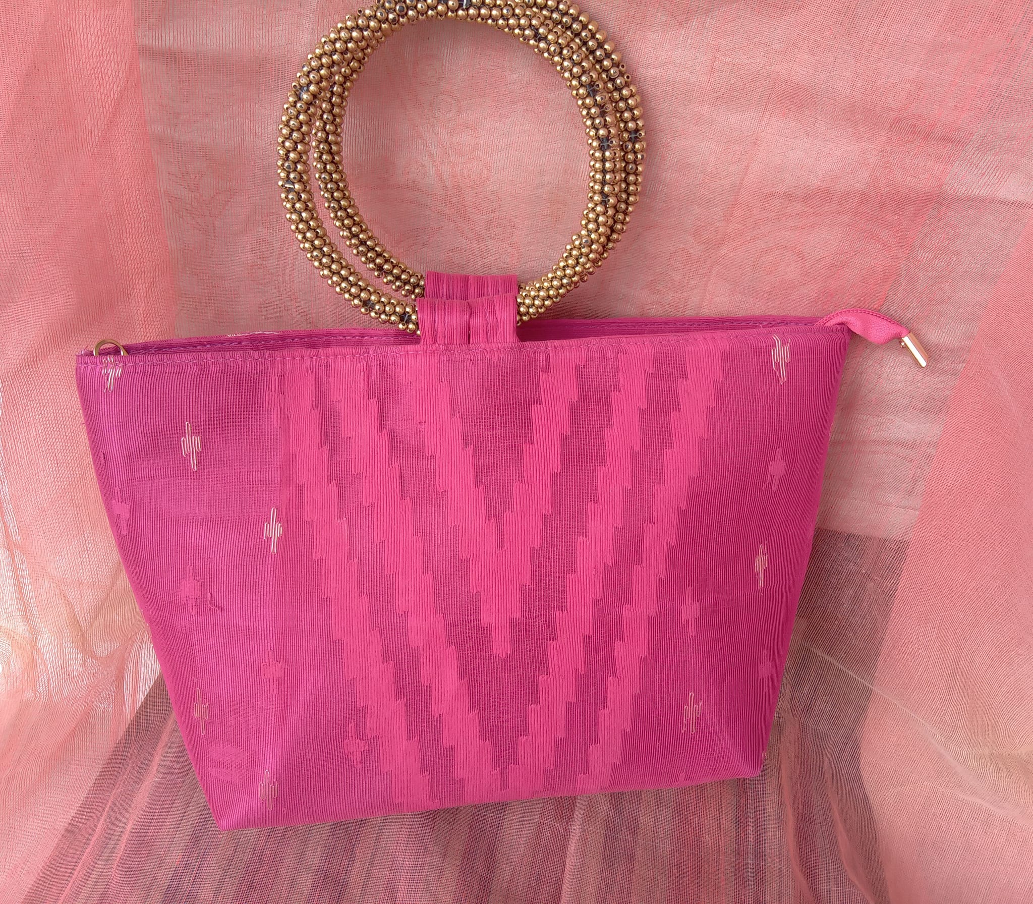 Jamdani Purse (Pink)